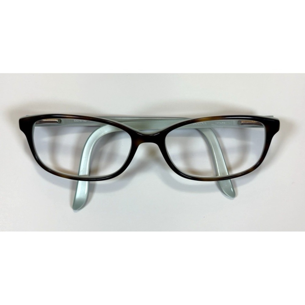 Bulova Ixtapa Eyeglasses Frames Womens‎ Havana Mint Full Rim Cat Eye 53-16-140